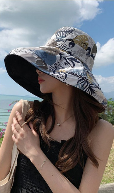 Winding River Black Island Reversible Sun Hat