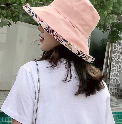 Winding River Pink Floral Reversible Sun Hat