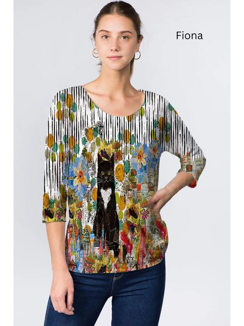 Et' Lois Black Cat Magic Soft Knit Top