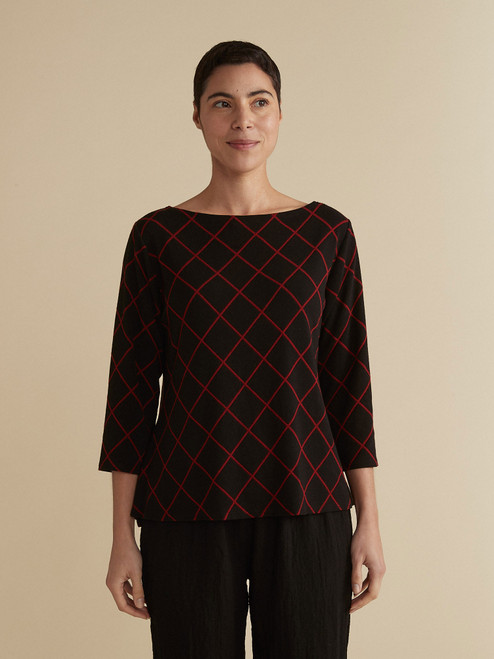 Cut Loose Diamond A-line Boatneck Top