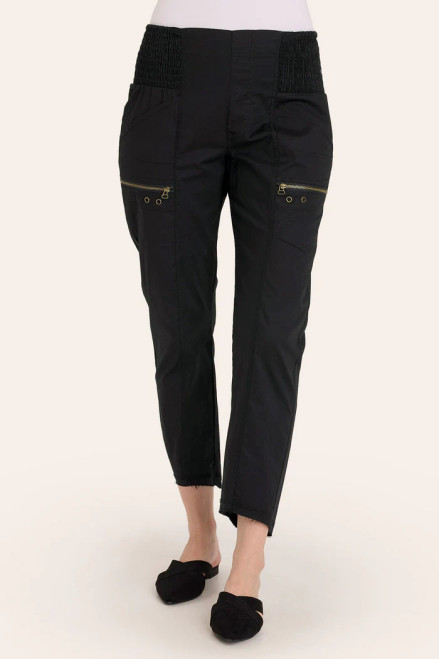 わぬ XCVI Teal Cotton Stretch Pull-On Pant - New Moon Boutique