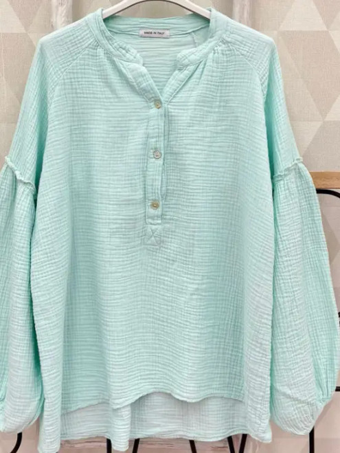LOOWIE Aqua Cotton Gauze One-Size Shirt