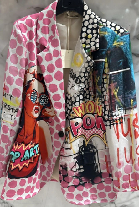 LOOWIE Italian Pop Art Print Blazer