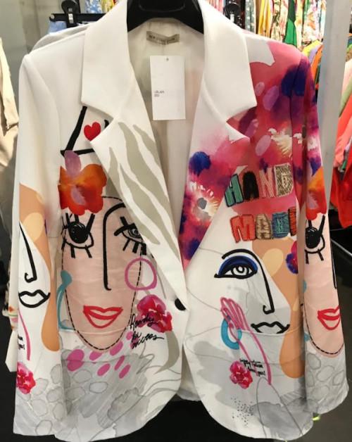 LOOWIE Italian "Picasso" Print Blazer