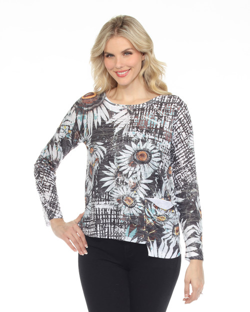 Inoah Somber Bloom Burnout Top