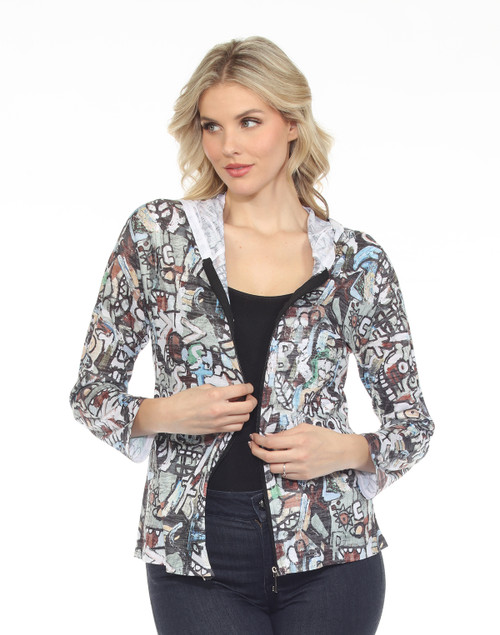 Inoah Hidden Code Burnout Hoodie Jacket