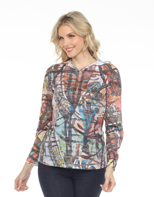 Inoah Dust Forest Burnout Hoodie Top