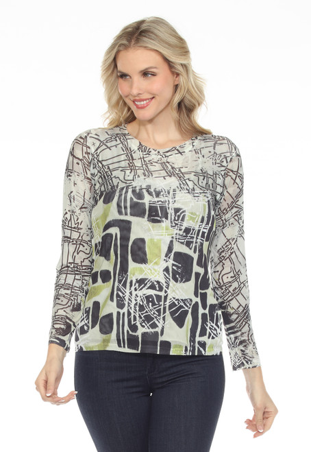 Inoah Citrine Crush Mesh Top