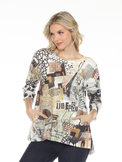 Inoah French Trassure Textured Top