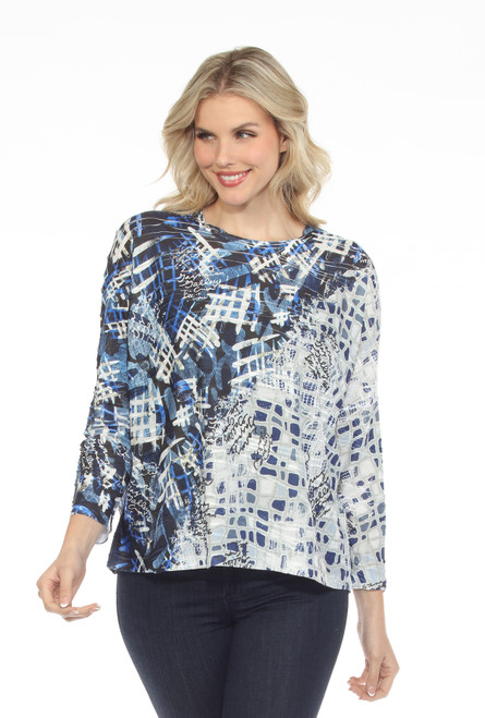 Inoah Midnight Blues Textured Top