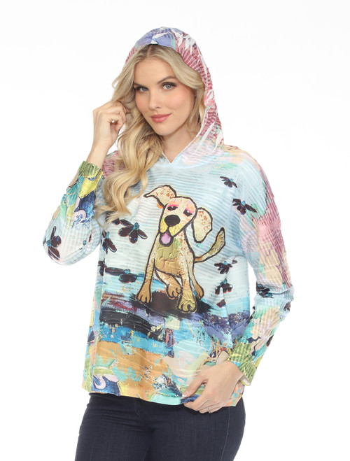 Inoah Ozzy Textured Hoodie Top