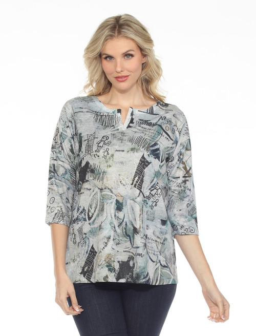 Inoah Pewter French Terry Top