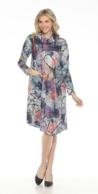 Inoah Grape Jam French Terry Dress