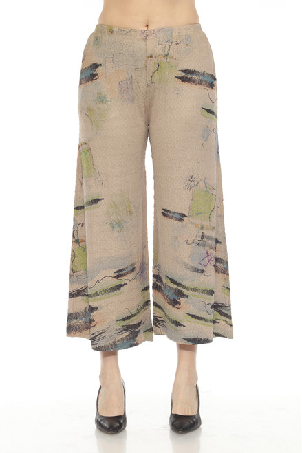 Inoah Thyme Textured Mocha  Pant
