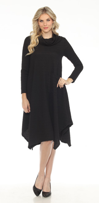 Inoah Black Textured Dress 