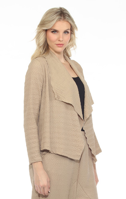 Inoah Mocha Textured Shawl Cardigan