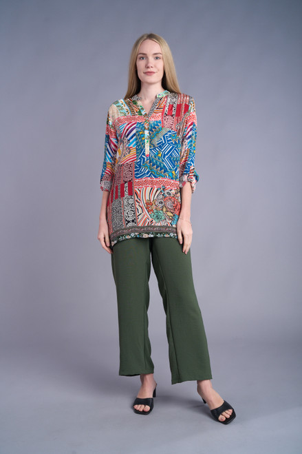 Shana Colorful Patchwork Blouse