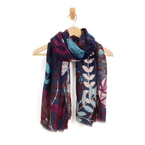 Joy Susan Navy Dandelion Scarf