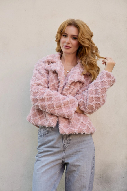 Saachi Dusty Pink Diamond Cardigan