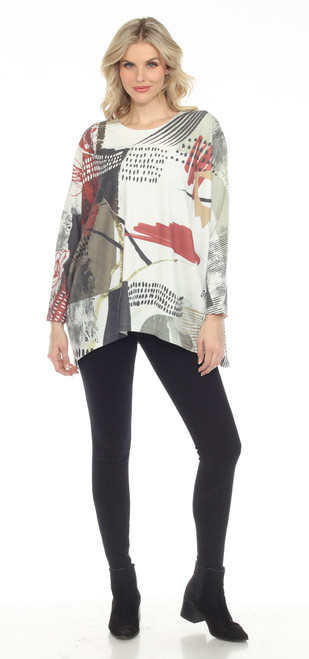 Inoah Rosso Luna Osize Rib Knit Top