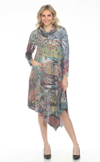 Inoah Earthy Fields Midi Knit Dress