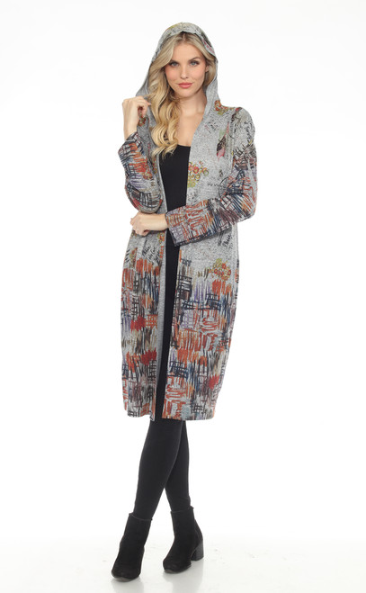 Inoah You're Home Grey Knit Long Cardigan