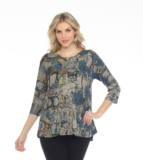 Inoah Blue Bell Grey Knit Top