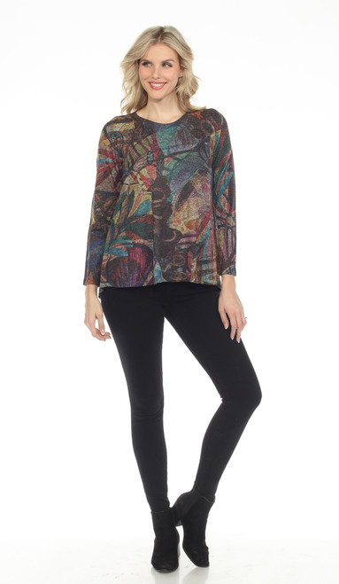 Inoah Jazzy Grey Knit Top
