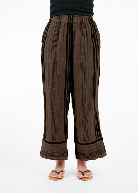 Shannon Passero Earth Stripe Cotton Pants