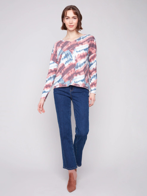 Charlie B Rose Tie Dye Knit Top