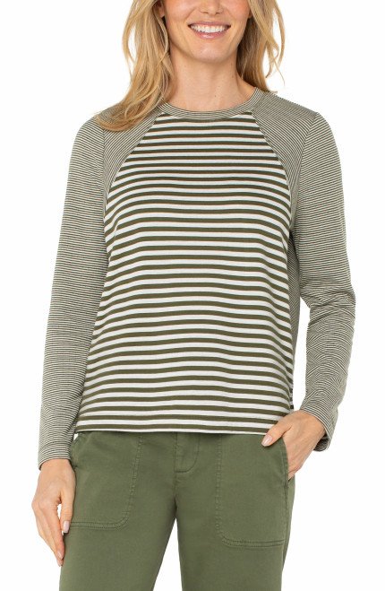 Liverpool Forest Stripe Raglan Top