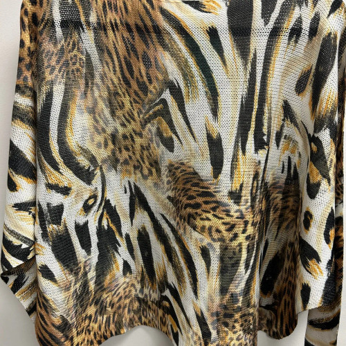 LOOWIE White Animal Printed Sweater