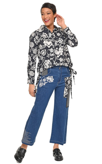 Tulip Harvest Floral Cotton Sardinia Blouse