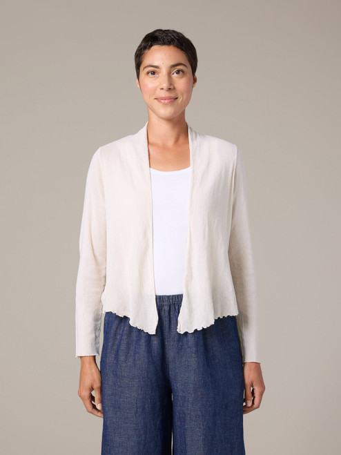 Cut Loose Cotton Tulle Cropped Cardigan Cut Loose Cotton Tulle Cropped Cardigan