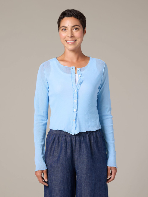 Cut Loose Cotton Tulle Crop Cardigan Cut Loose Cotton Tulle Crop Cardigan