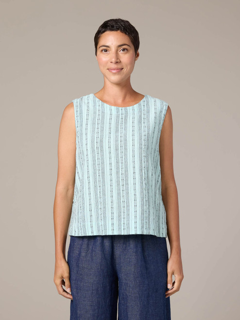 Cut Loose Pinstripe Linen Shell Cut Loose Pinstripe Linen Shell