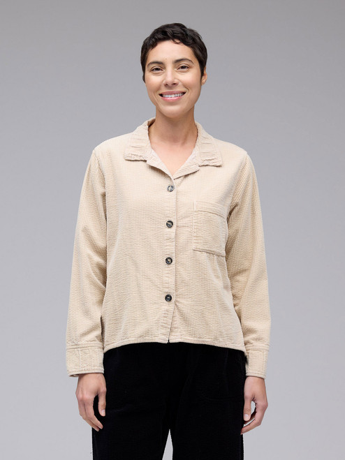 Cut Loose Moonbeam Lux Cord Crop Jacket