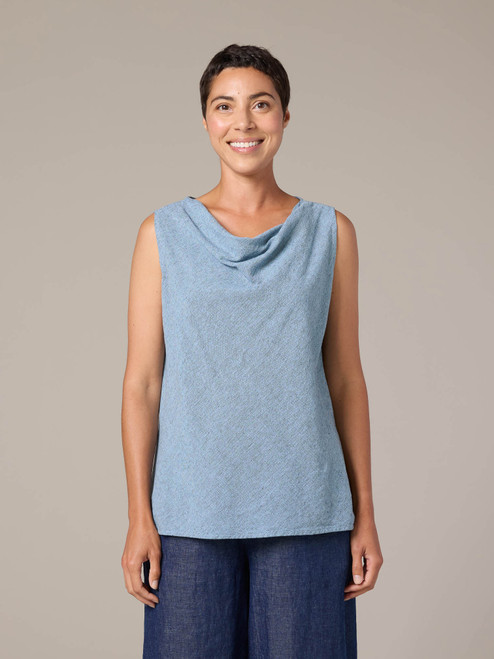 Cut Loose Crosshatch Draped Neck Top Cut Loose Crosshatch Draped Neck Top