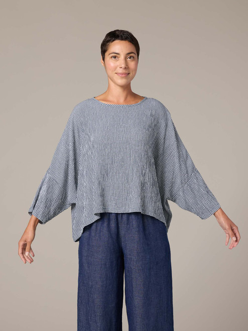 Cut Loose Crinkle Check Osize Crop Top Cut Loose Crinkle Check Osize Crop Top