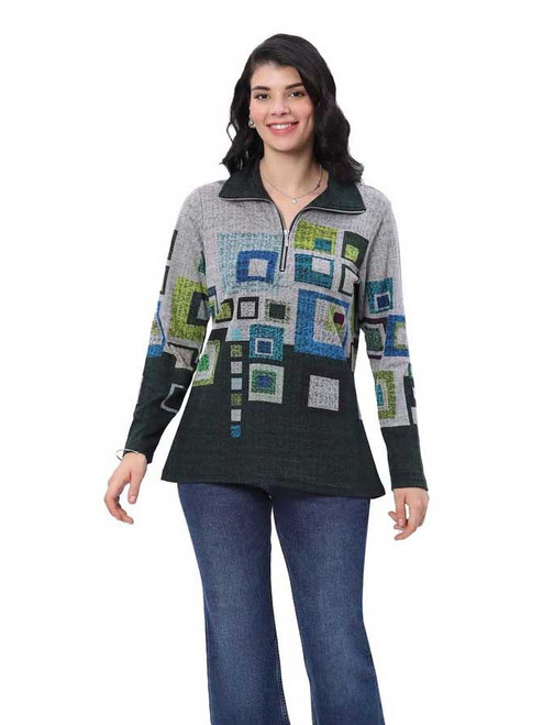 Parsley & Sage Geo Zip Top Parsley & Sage Geo Zip Top