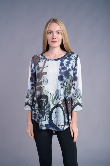 Shana Forest Slub Knit Top