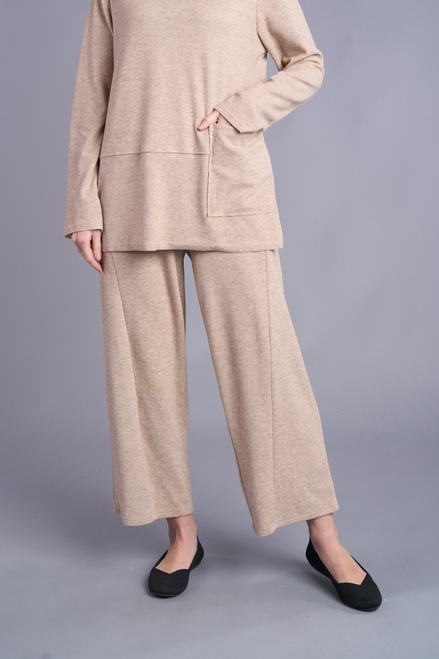 Shana Brushed Oatmeal Straight Pants