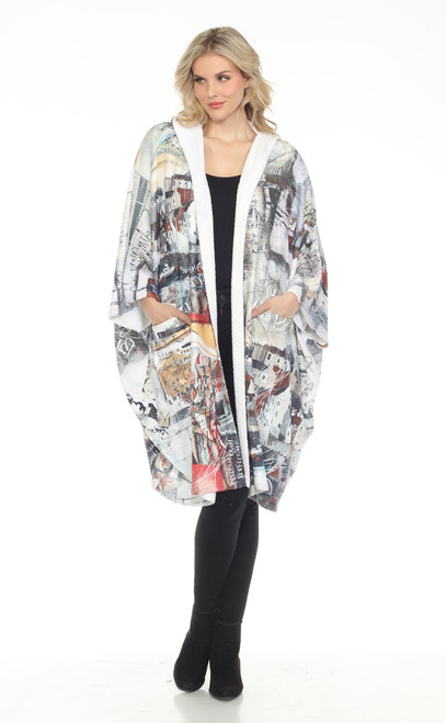 Inoah Hometown Blues Brushed White Cardigan