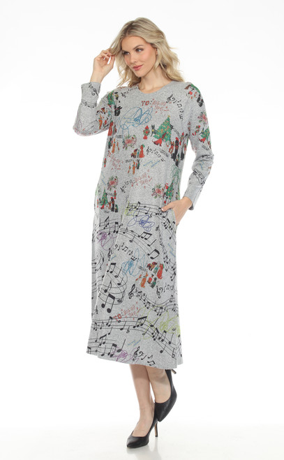 Inoah Woofmas Carols Grey Knit Dress