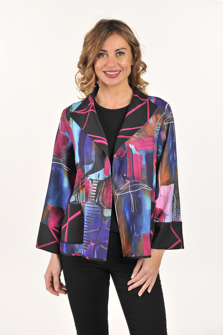 Lemon Grass Jewel One Button Reversible Jacket