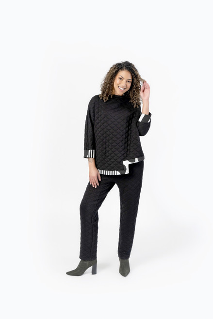 Diverse Black Quilted Pants