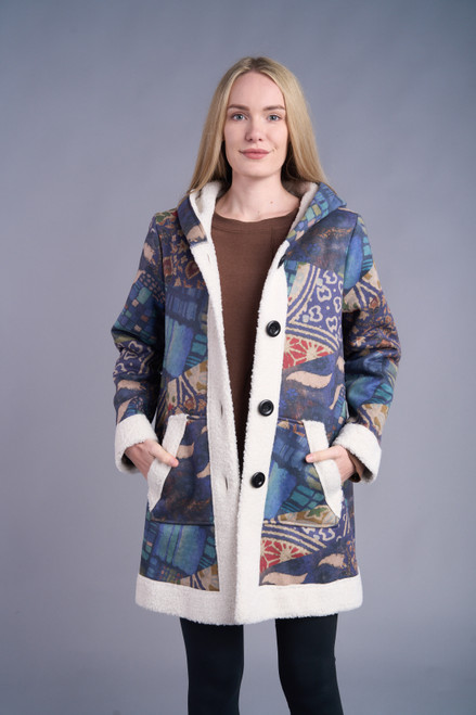 Shana Patchwork Print Pocket Jacket