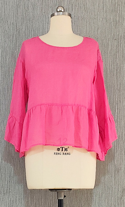 Kleen Ramie Ruffle Top