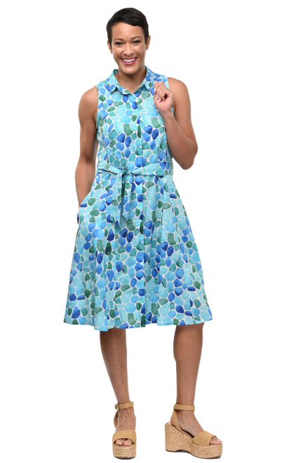 Tulip Sea Glass Cotton Christine Dress