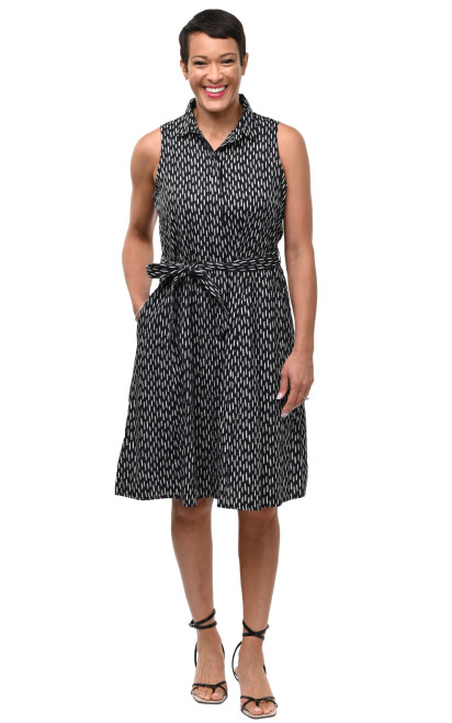 Tulip Dashed Lines Cotton Christine Dress